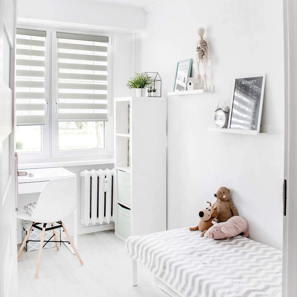 Zebra Shade Cordless, Dual Mode, Lets Light in and Blocks Light out