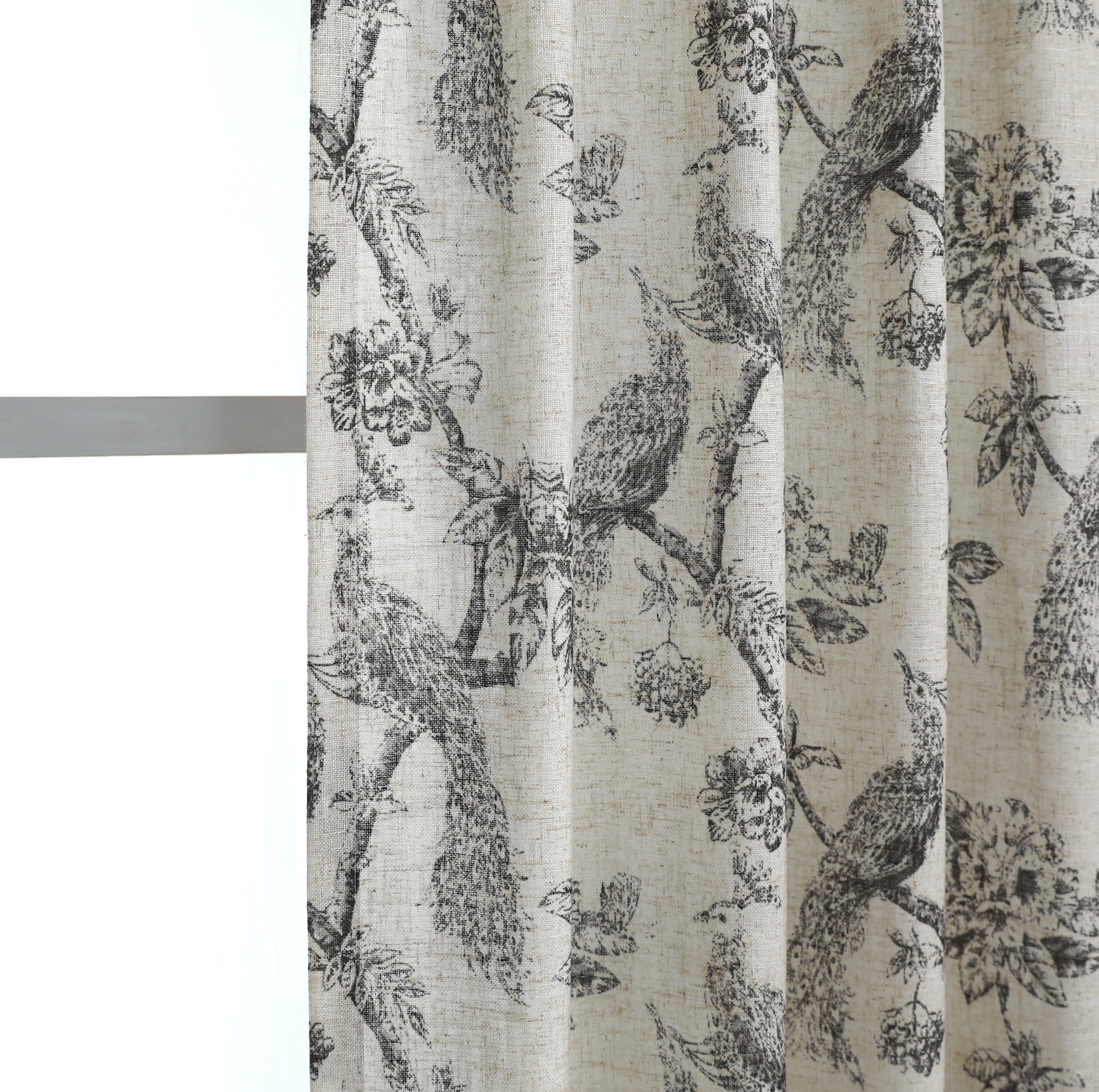 Curtains - Peacock Pinch Pleated Curtains (2 Panels)
