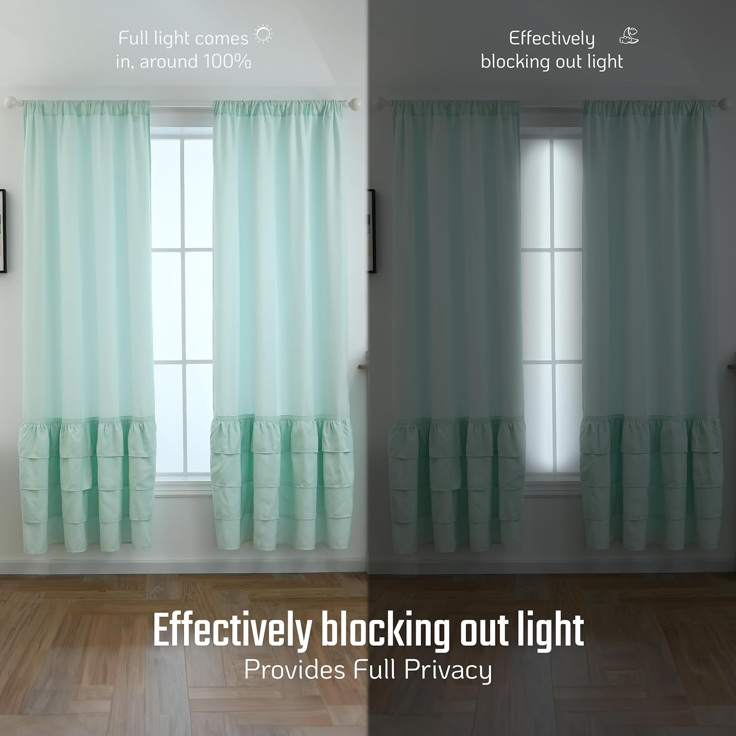 Drapes - Soft Microfiber Fabric Window Drapes (42" W X 84" H)
