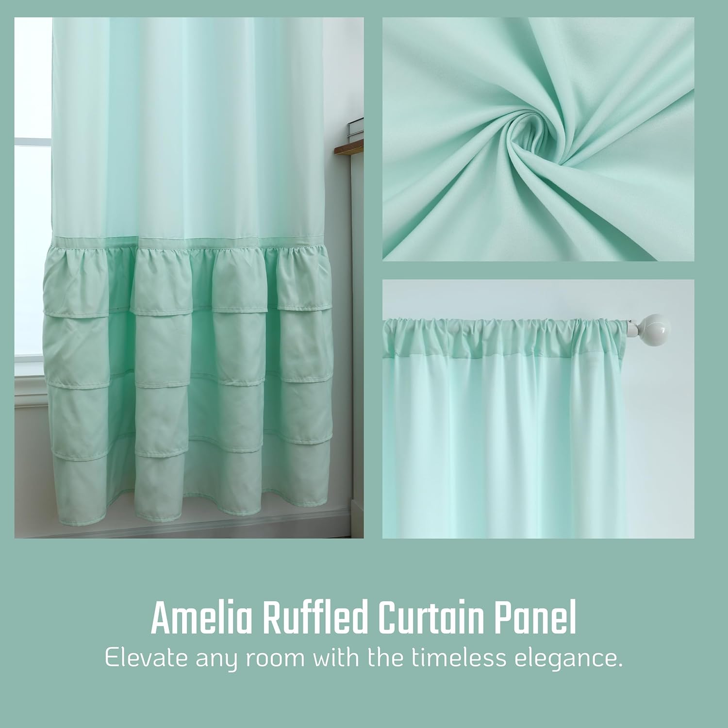 Drapes - Soft Microfiber Fabric Window Drapes (42" W X 84" H)