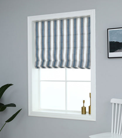 Polyester Brighton Room Darkening Stripe Roman Blind