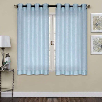 Curtains -Sheer Voile Curtains with Jacquard-Style Texture 2 Panels