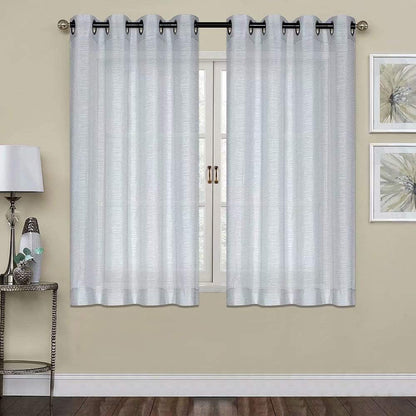 Curtains -Sheer Voile Curtains with Jacquard-Style Texture 2 Panels
