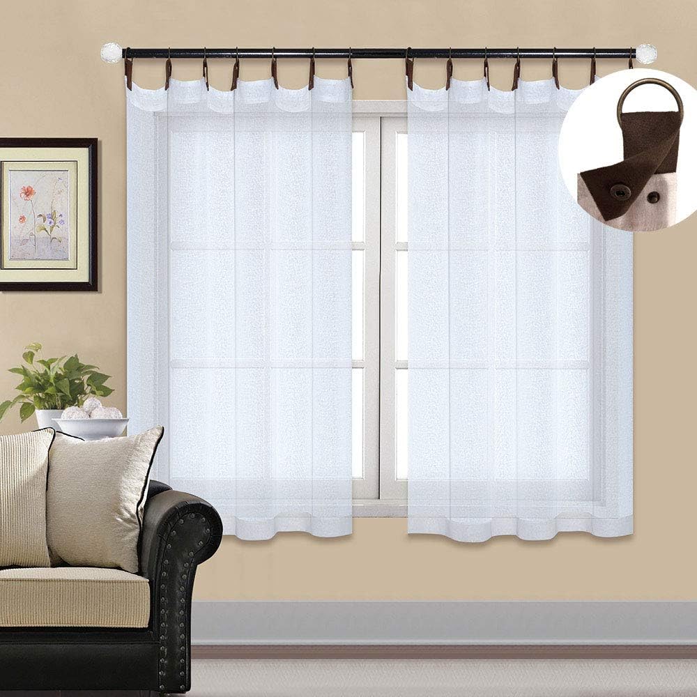 Drapes- Semi-Sheer Curtains (French Style) 2 Panels