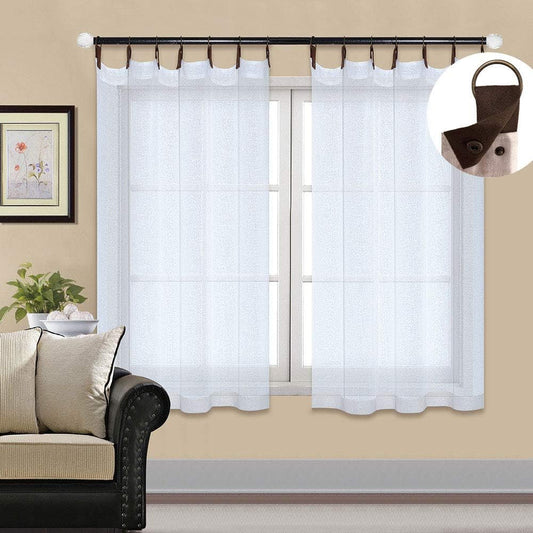 Drapes- Semi-Sheer Curtains (French Style) 2 Panels