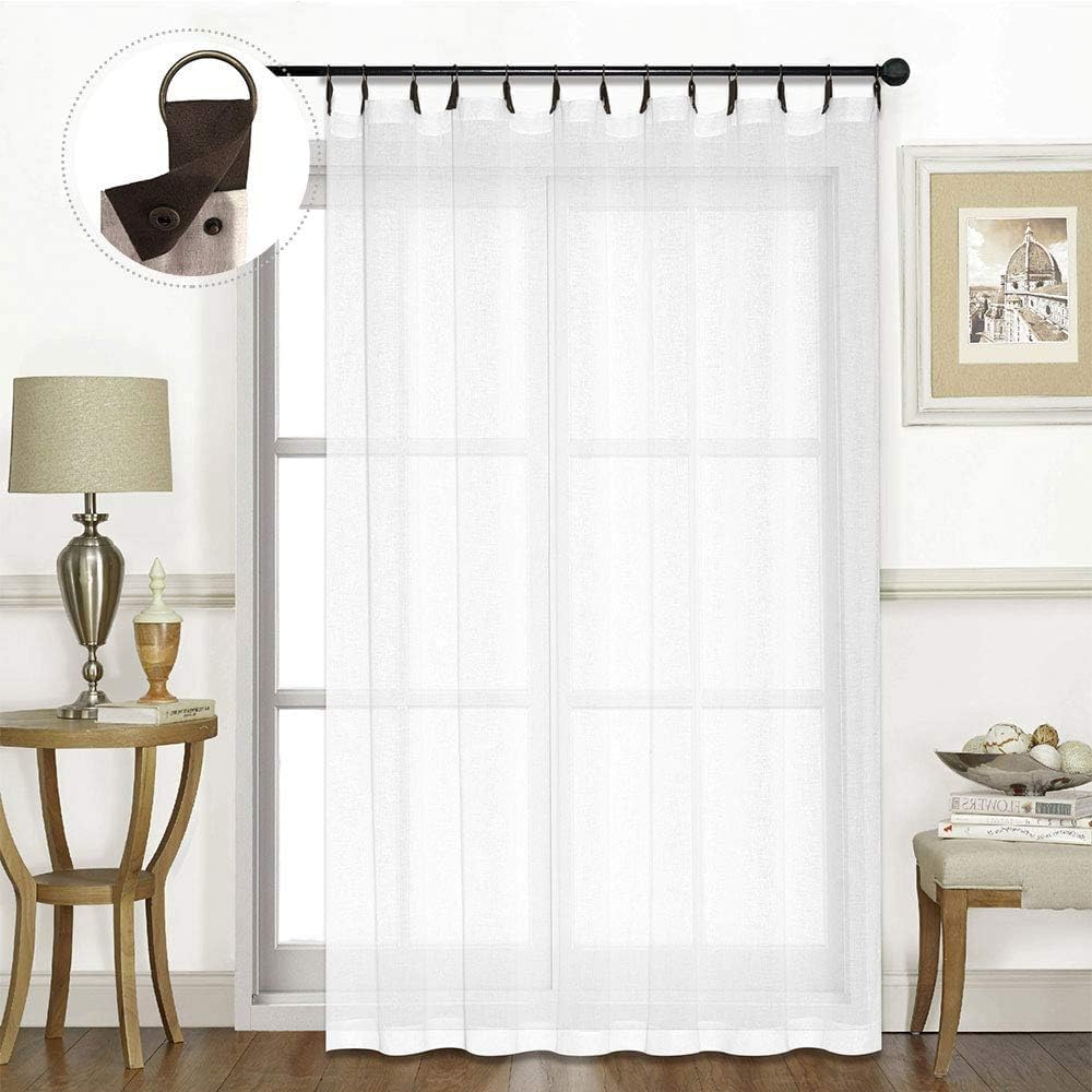 Drapes- Semi-Sheer Curtains (French Style) 2 Panels
