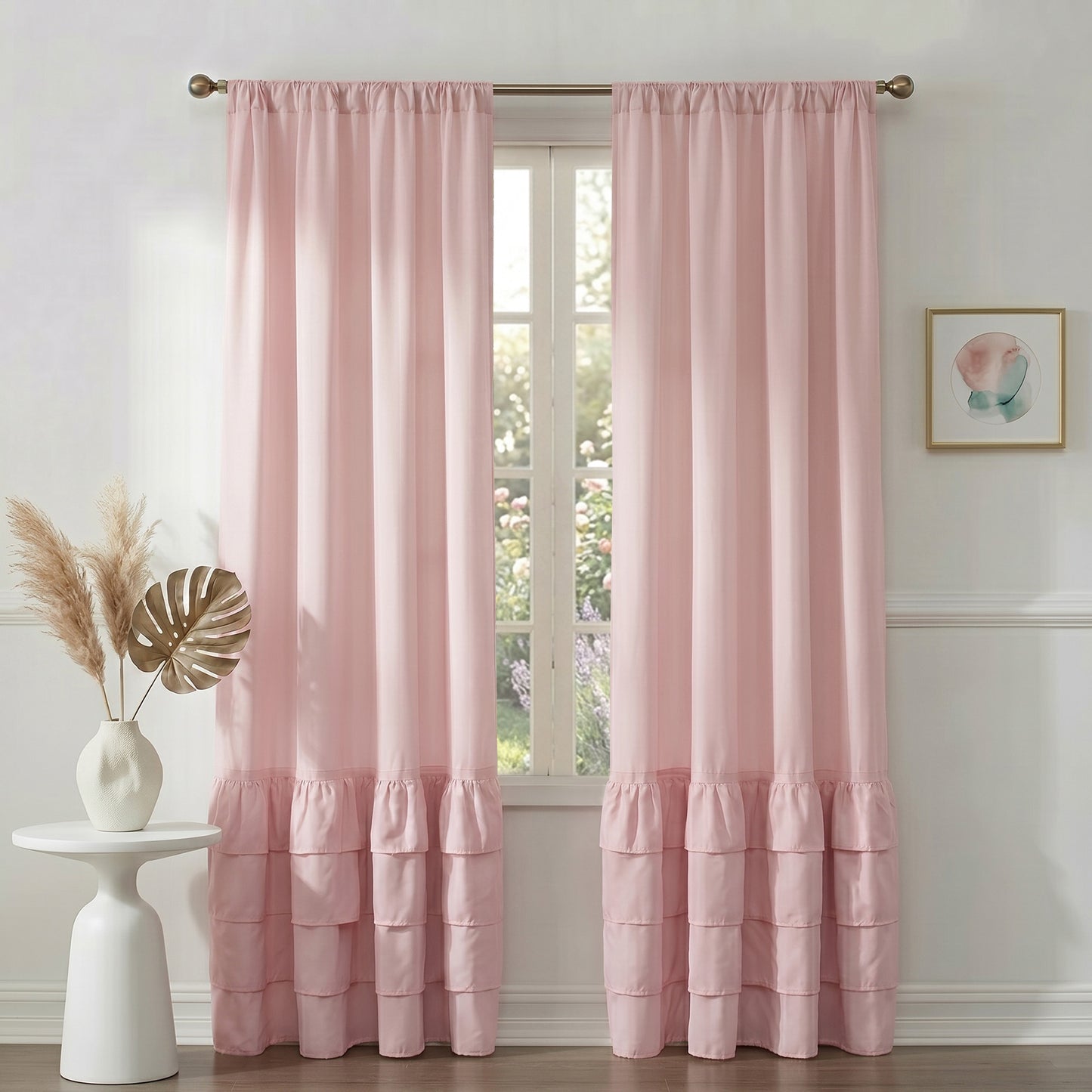 Drapes - Soft Microfiber Fabric Window Drapes 2 Panels (42" W X 84" H)
