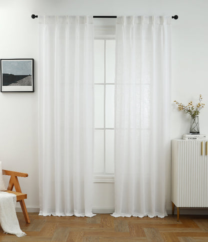 Curtains - Linen Blend Pinch Pleated Curtains (2 Panels)
