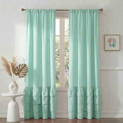 Drapes - Soft Microfiber Fabric Window Drapes 2 Panels (42" W X 84" H)