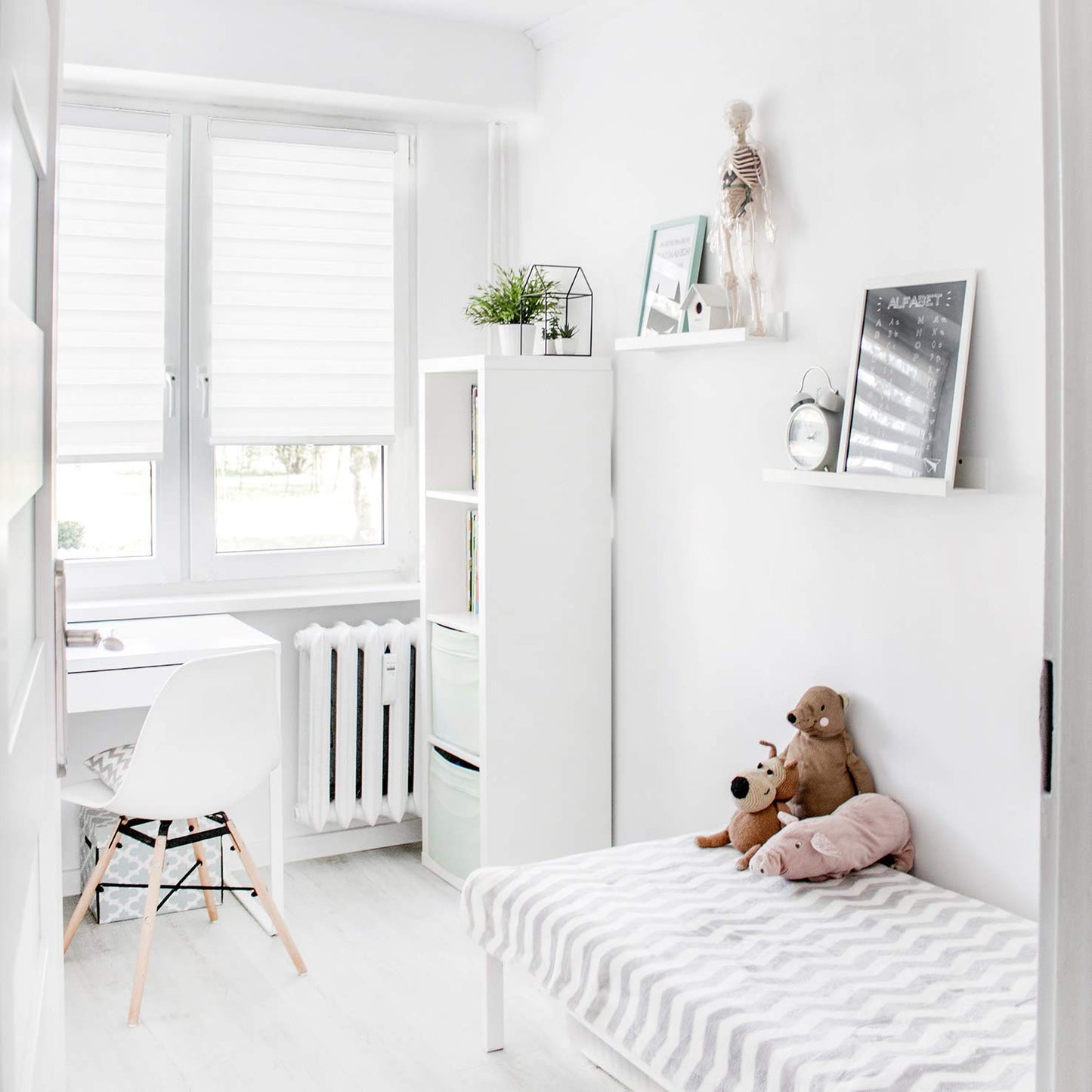 Zebra Shade Cordless, Dual Mode, Lets Light in and Blocks Light out