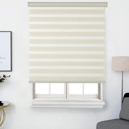 Zebra Blinds - Faux Linen Dual roller blinds