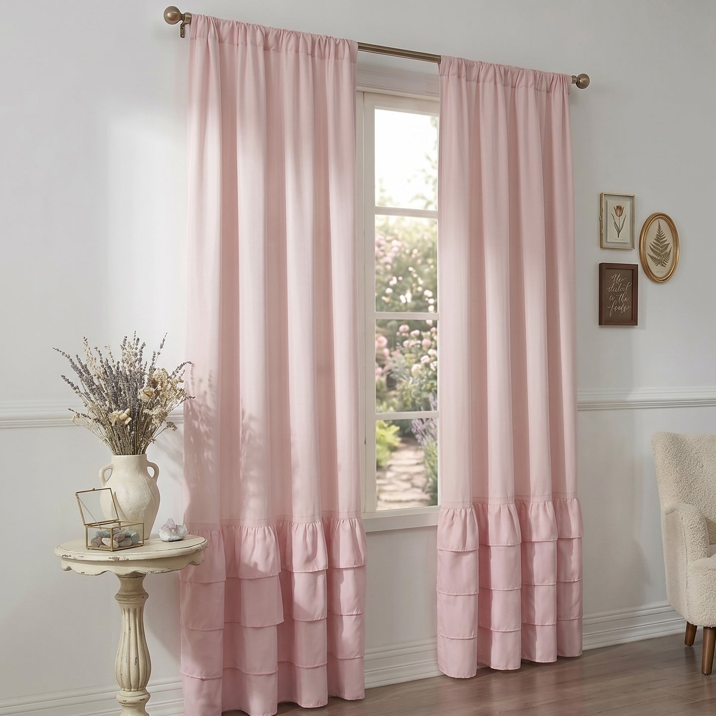 Drapes - Soft Microfiber Fabric Window Drapes 2 Panels (42" W X 84" H)