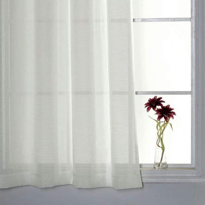 Curtains -Sheer Voile Curtains with Jacquard-Style Texture 2 Panels