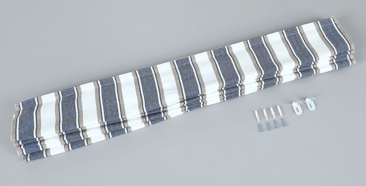 Polyester Brighton Room Darkening Stripe Roman Blind