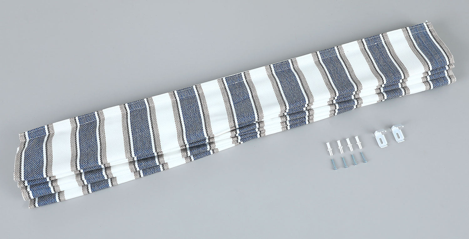 Polyester Brighton Room Darkening Stripe Roman Blind