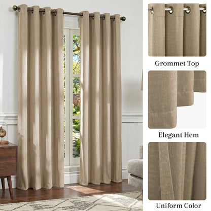 Curtains - Premium Soft Curtain with Cashmere Feel 2 Panels