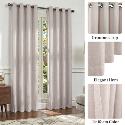 Curtains - Premium Soft Curtain with Cashmere Feel 2 Panels