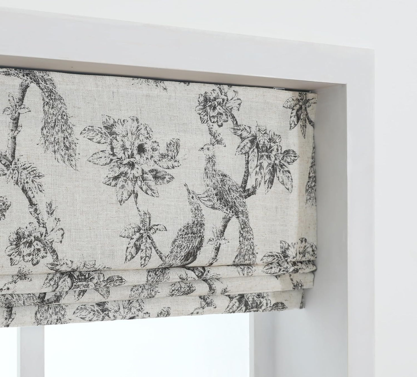 Peacock 100%Blackout Roman Shade Linen Blended