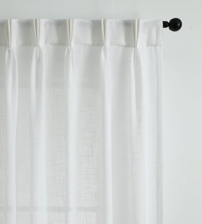 Curtains - Linen Blend Pinch Pleated Curtains (2 Panels)