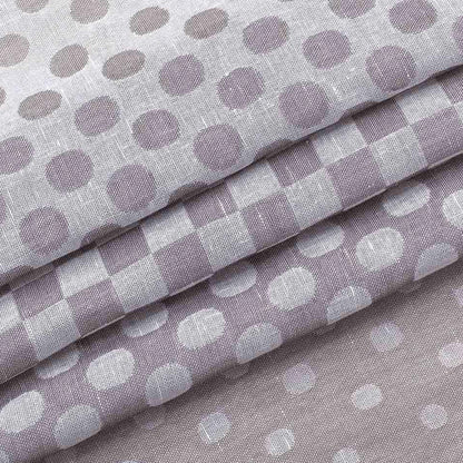 Semi-Sheer Burlap Style Curtains with Graduated Pattern (Linen) 2 Panels