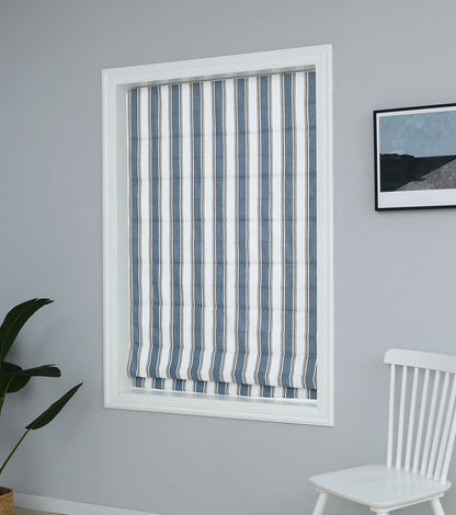 Polyester Brighton Room Darkening Stripe Roman Blind