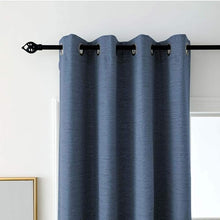 Load image into Gallery viewer, Double Tone Color Jacquard Textured Weave Curtains, Blackout Curtain Drapes for Bedroom Living Room Polyester Belmar Grommet Panel