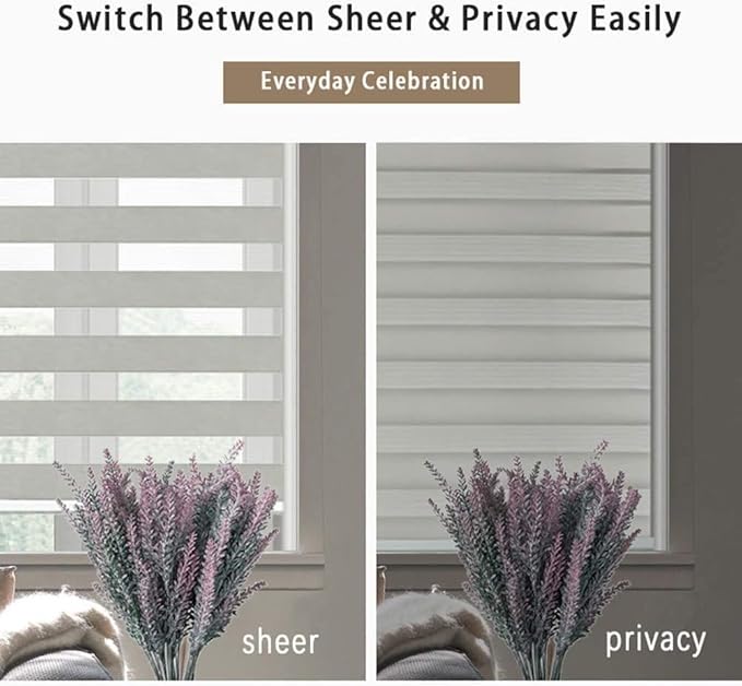 Zebra Blinds - Cordless Roller Blinds - Gray