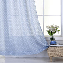 将图片加载到图库查看器，Everyday Celebration Polka Dot Burlap Semi Sheer Curtains for Bedroom, Rod Pocket Rusitc Linen Sheer Voile Curtain Panels