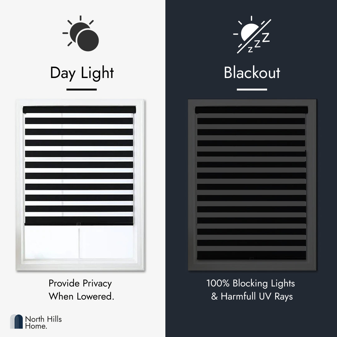 Zebra Roller Shades | Blackout Window Blinds