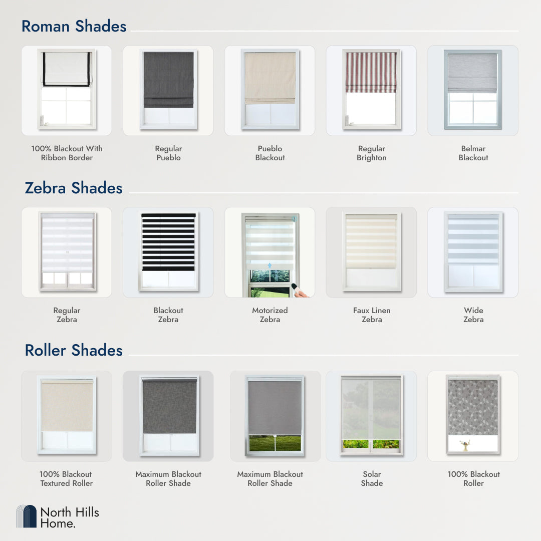 Zebra Blinds - Cordless Roller Blinds - Silver Gray