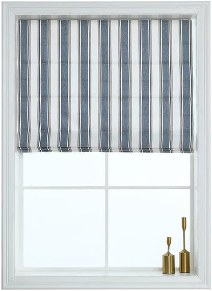 Polyester Brighton Room Darkening Stripe Roman Blind