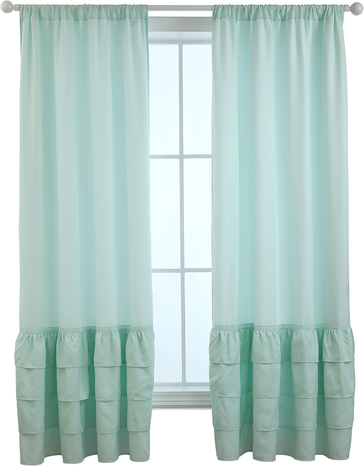 Drapes - Soft Microfiber Fabric Window Drapes 2 Panels (42" W X 84" H)