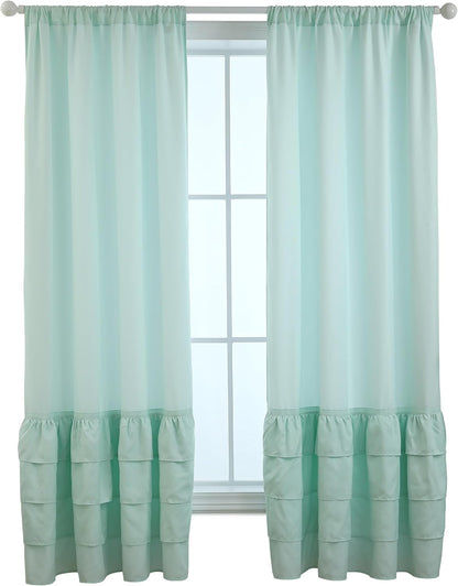 Drapes - Soft Microfiber Fabric Window Drapes 2 Panels (42" W X 84" H)