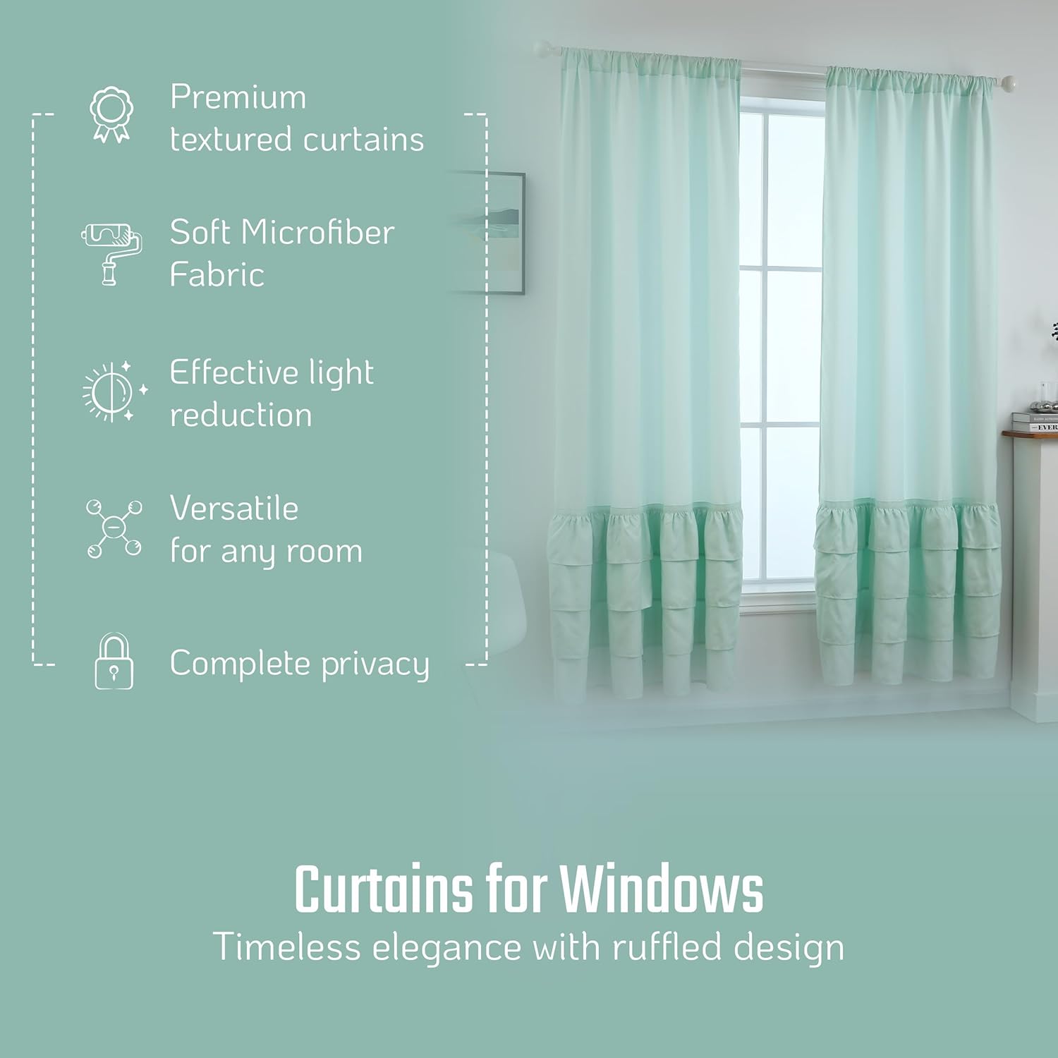 Drapes - Soft Microfiber Fabric Window Drapes (42" W X 84" H)