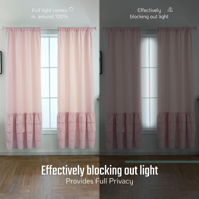 Drapes - Soft Microfiber Fabric Window Drapes 2 Panels (42" W X 84" H)