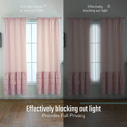 Drapes - Soft Microfiber Fabric Window Drapes 2 Panels (42" W X 84" H)