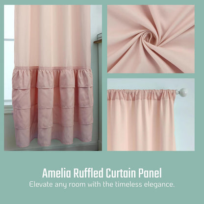 Drapes - Soft Microfiber Fabric Window Drapes 2 Panels (42" W X 84" H)