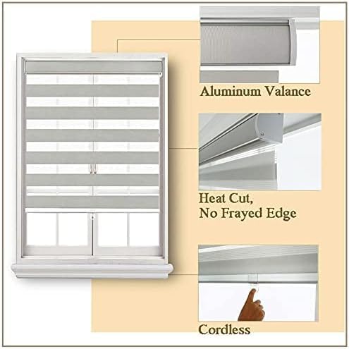 Zebra Blinds - Cordless Roller Blinds - Gray