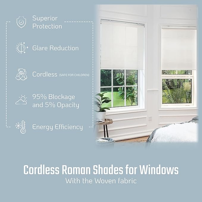 Zebra Blinds - Cordless Roller Blinds - Sand