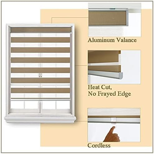 Zebra Blinds - Cordless Roller Blinds - Taupe