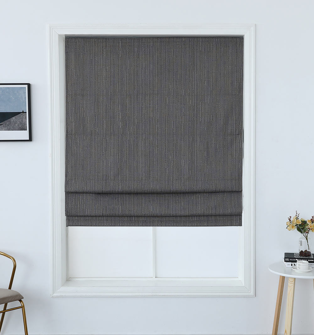 Cordless Room Darkening Blind&Shades for Windows, Textured Woven Thermal Insulated Windows Polyester Pueblo Roman Blind