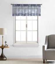 Load image into Gallery viewer, North Hills Home Floral Rose Embroidery Sheer Valance Curtains for Windows, Rod Pocket Valance