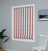 Load image into Gallery viewer, Yarn Dyed Cordless Roman Shades Blind, Vertical Stripe Room Darkening Window Shades