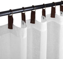 将图片加载到图库查看器，North Hills Home Snap Grommet Sheer Curtains for Bedroom, Linen Textured Voile Semi Sheer Curtain Drapes for Living Room