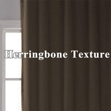 将图片加载到图库查看器，North Hills Home Natural/Charcoal/Gray/Red/Coffee Jacquard Textured Weave Curtains, Blackout Curtain Drapes for Bedroom Living Room Polyester Ashbury Grommet Panel