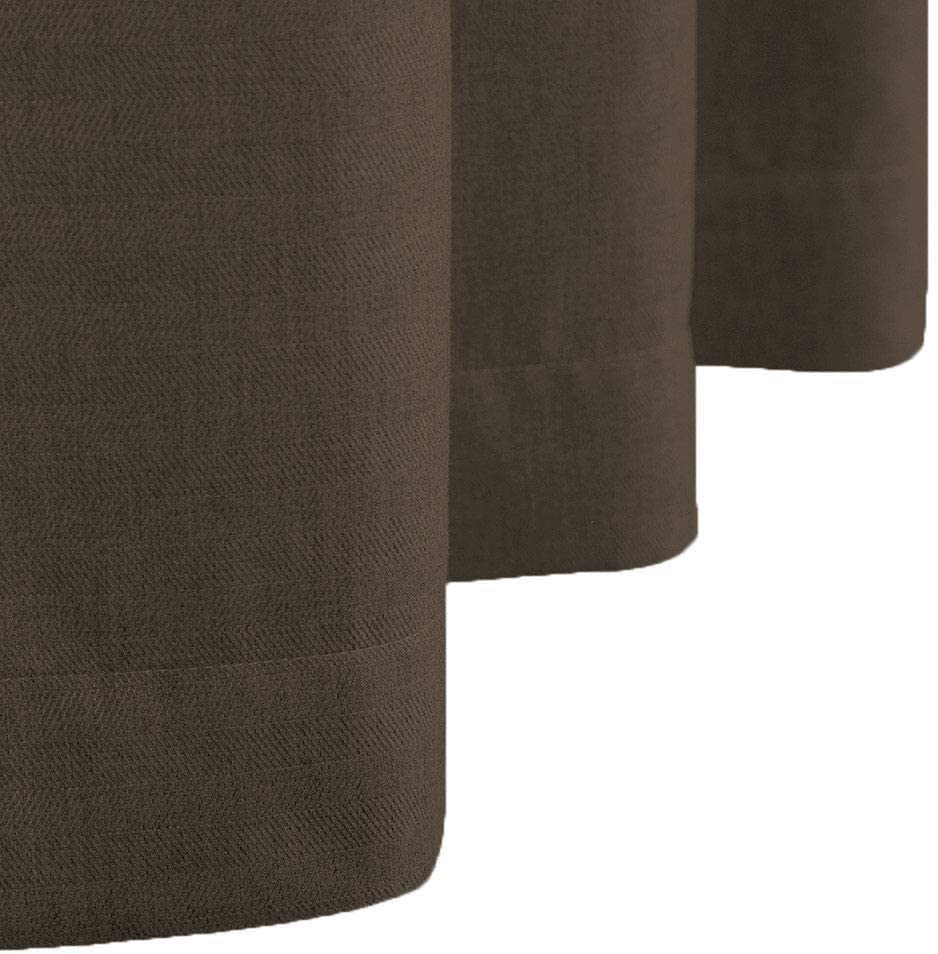 North Hills Home Natural/Charcoal/Gray/Red/Coffee Jacquard Textured Weave Curtains, Blackout Curtain Drapes for Bedroom Living Room Polyester Ashbury Grommet Panel