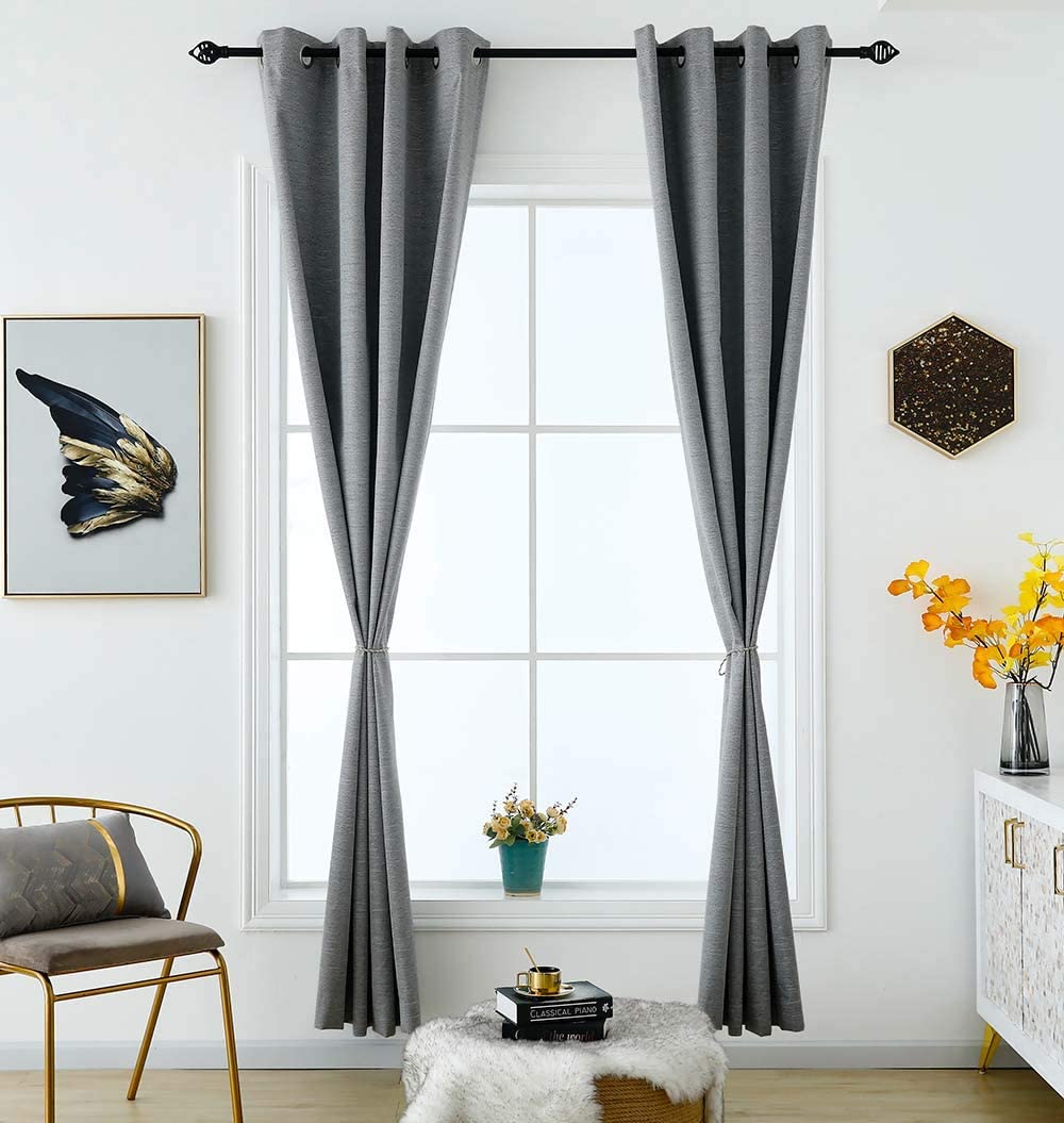 North Hills Home Grommet Panel Curtains Ash Grey/Stone/Pewter/Indigo Blue Belmar For Indoor and Commercial Use