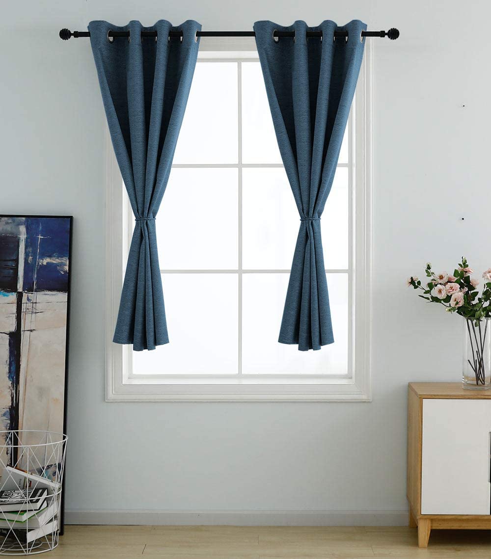 North Hills Home Grommet Panel Curtains Ash Grey/Stone/Pewter/Indigo Blue Belmar For Indoor and Commercial Use