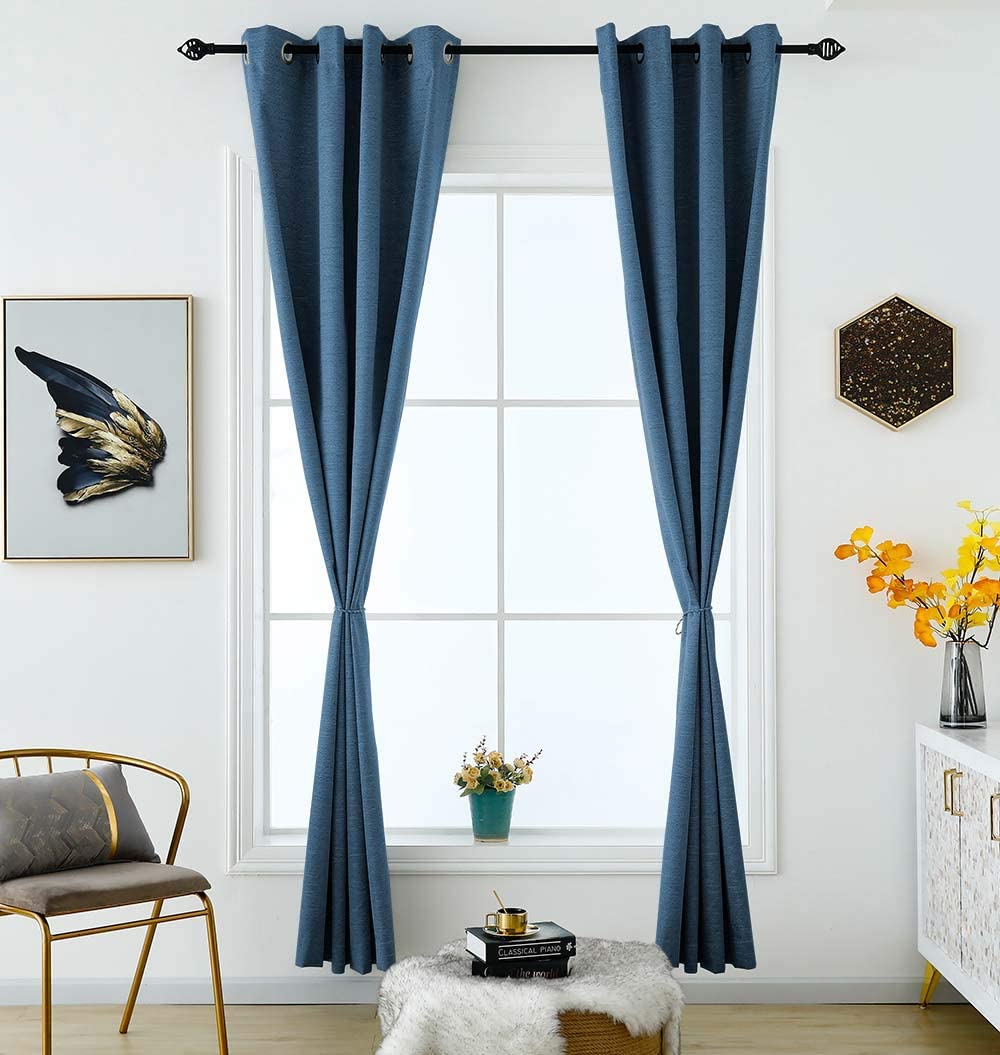 North Hills Home Grommet Panel Curtains Ash Grey/Stone/Pewter/Indigo Blue Belmar For Indoor and Commercial Use