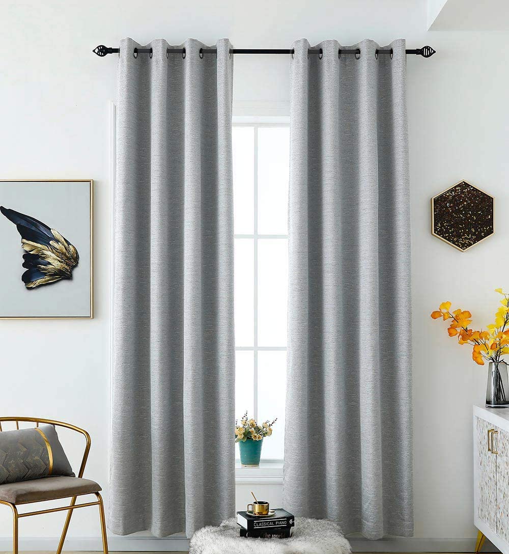 North Hills Home Grommet Panel Curtains Ash Grey/Stone/Pewter/Indigo Blue Belmar For Indoor and Commercial Use